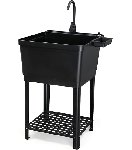 VINGLI Utility Sink Laundry Tub for Washing Room, Freestanding
